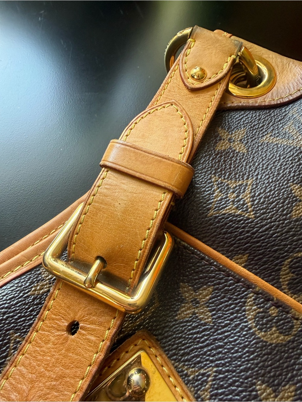 Louis Vuitton Galleria PM Monogram Canvas Brown Shoulder Bag with Gold Plate - Picture 17 of 17